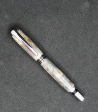 Load image into Gallery viewer, Fountain Pen and Stand Set  -Stabilized Elderberry Green/Gray